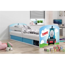 Bērnu gulta ar matraci LUKI 160x80 balts/tommy